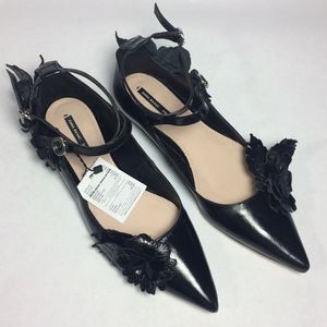 Zara black flats size 38